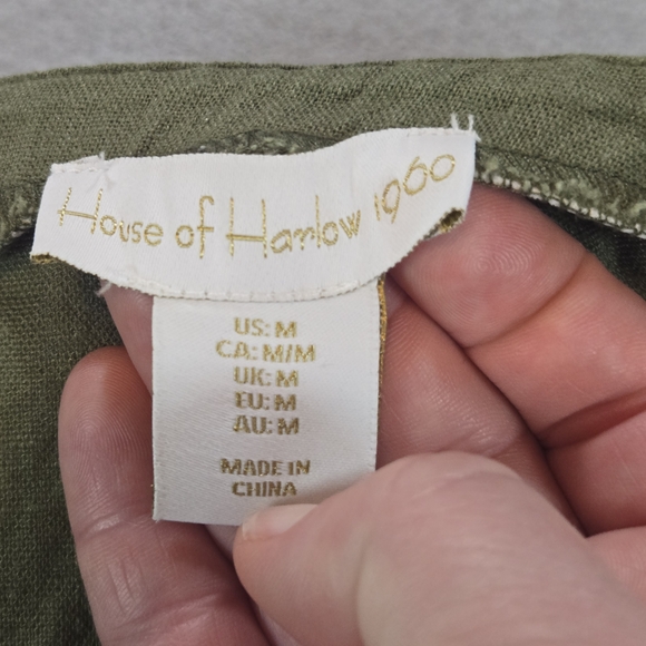 House of Harlow 1960 Olive Green Midi Skirt Size M Minimalist Chic - Picture 5 of 7